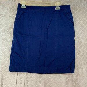 H&M Womens 12 Skirt Blue Short Mini Pencil Lightweight Lined